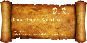 Danczinger Katalin névjegykártya