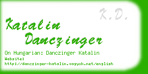 katalin danczinger business card